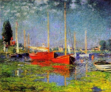  Boat Oil Painting - Pleasure Boats at Argenteuil Claude Monet